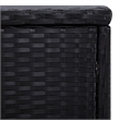 vidaXL PE Rattan Sun Lounger in Black/Blue