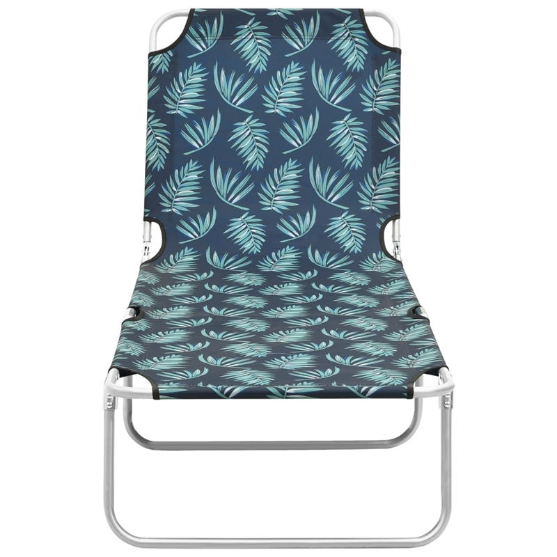 vidaXL Powder-Coated Steel Sun Lounger in Gray