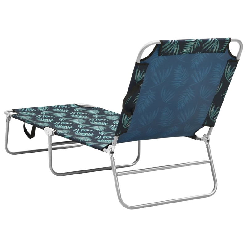 vidaXL Powder-Coated Steel Sun Lounger in Gray
