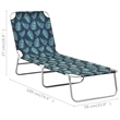 vidaXL Powder-Coated Steel Sun Lounger in Gray
