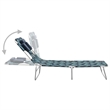 vidaXL Steel Frame Sun Lounger in Green