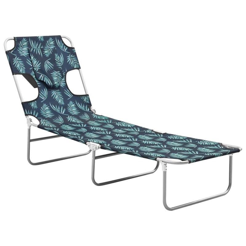 vidaXL Steel Frame Sun Lounger in Green