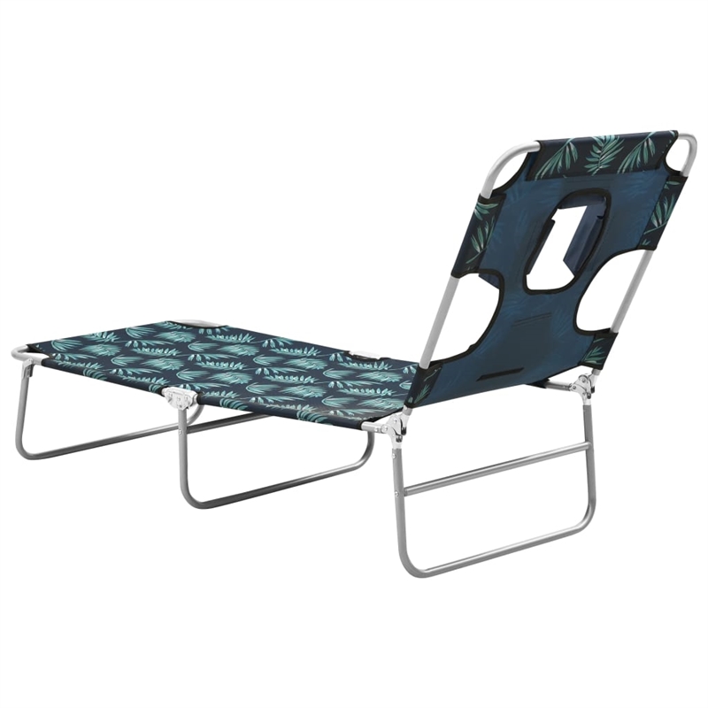 vidaXL Steel Frame Sun Lounger in Green