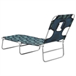 vidaXL Steel Frame Sun Lounger in Green