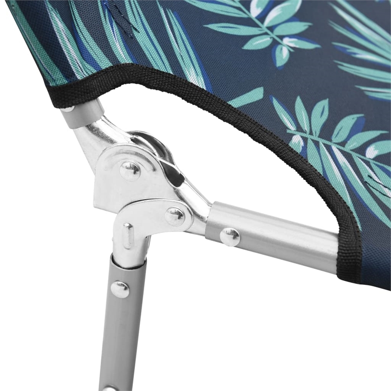 vidaXL Steel Frame Sun Lounger in Green