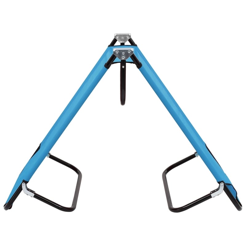 vidaXL Powder-Coated Steel Sun Lounger in Turquoise Blue