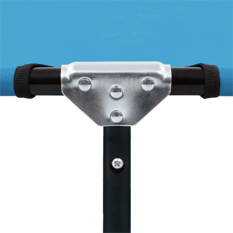 vidaXL Powder-Coated Steel Sun Lounger in Turquoise Blue