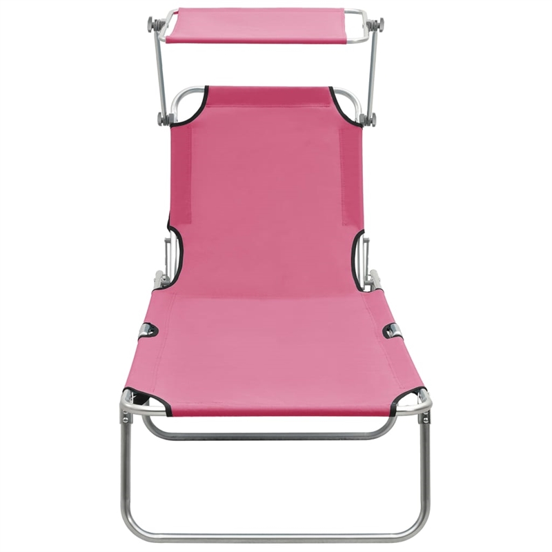 vidaXL Sun Lounger in Pink