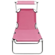 vidaXL Sun Lounger in Pink