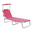 vidaXL Sun Lounger in Pink