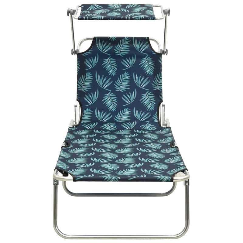 vidaXL Powder-coated Aluminum Sun Lounger in Turquoise