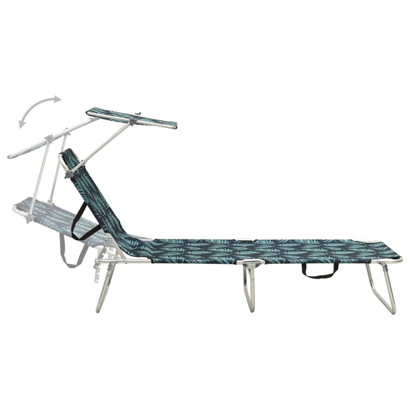 vidaXL Powder-coated Aluminum Sun Lounger in Turquoise