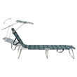 vidaXL Powder-coated Aluminum Sun Lounger in Turquoise