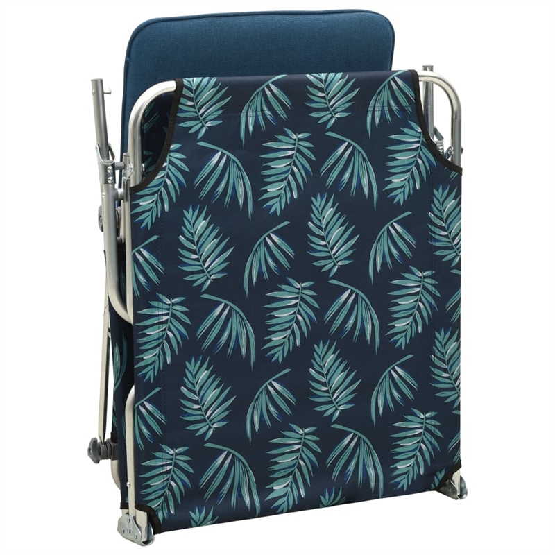vidaXL Powder-coated Aluminum Sun Lounger in Turquoise