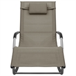 vidaXL Foldable Textilene Sun Lounger in Taupe