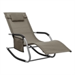 vidaXL Foldable Textilene Sun Lounger in Taupe