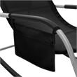 vidaXL Textilene Sun Lounger in Black/Gray (Set of 2)