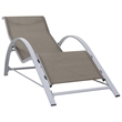 vidaXL Aluminum Sun Lounger in Taupe/Gray