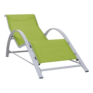 vidaXL Textilene Sun Lounger in Green