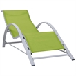 vidaXL Aluminum Sun Lounger w/ Adjustable Armrests in Green