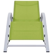 vidaXL Aluminum Sun Lounger w/ Adjustable Armrests in Green