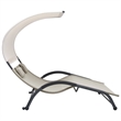 vidaXL Steel Double Sun Lounger in Cream