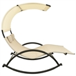 vidaXL Steel Double Sun Lounger in Cream