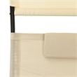 vidaXL Steel Double Sun Lounger in Cream
