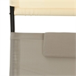 vidaXL Steel Sun Lounger in Cream and Taupe