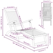 vidaXL Solid Acacia Wood Deck Chair in Brown