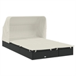 vidaXL PE Rattan Double Sun Lounger in Black