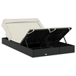 vidaXL PE Rattan Double Sun Lounger in Black
