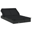 vidaXL Sun Lounger in Black