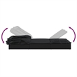 vidaXL Sun Lounger in Black