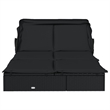 vidaXL Sun Lounger in Black