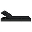 vidaXL Sun Lounger in Black