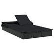 vidaXL Sun Lounger in Black