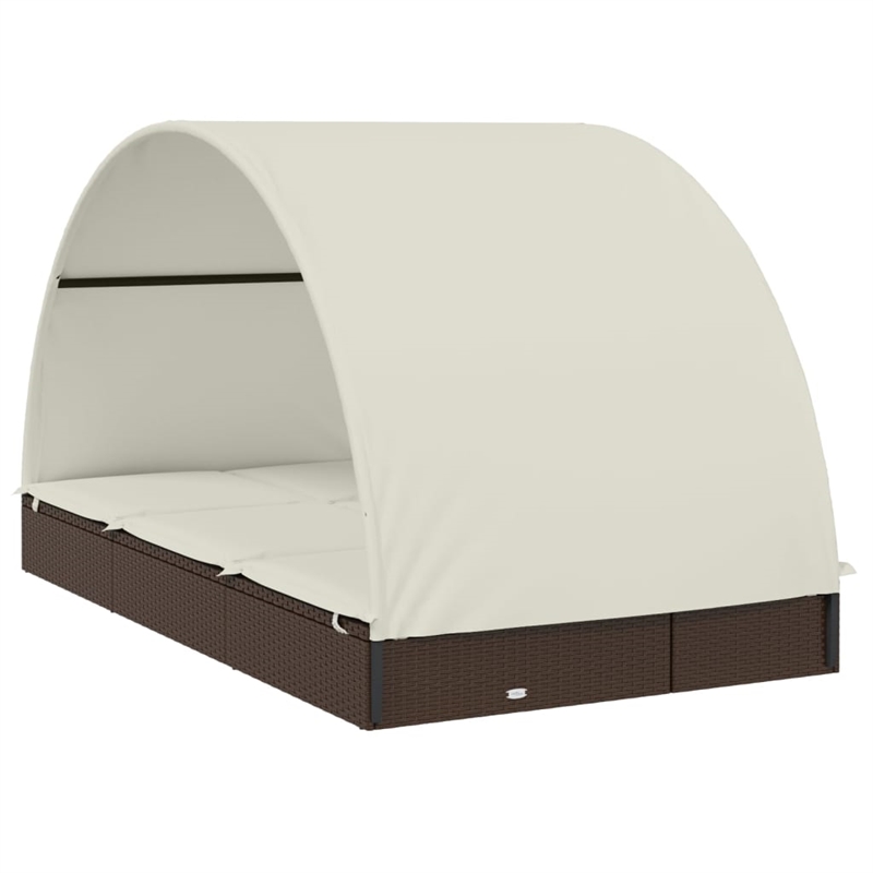 vidaXL Sun Lounger in Brown