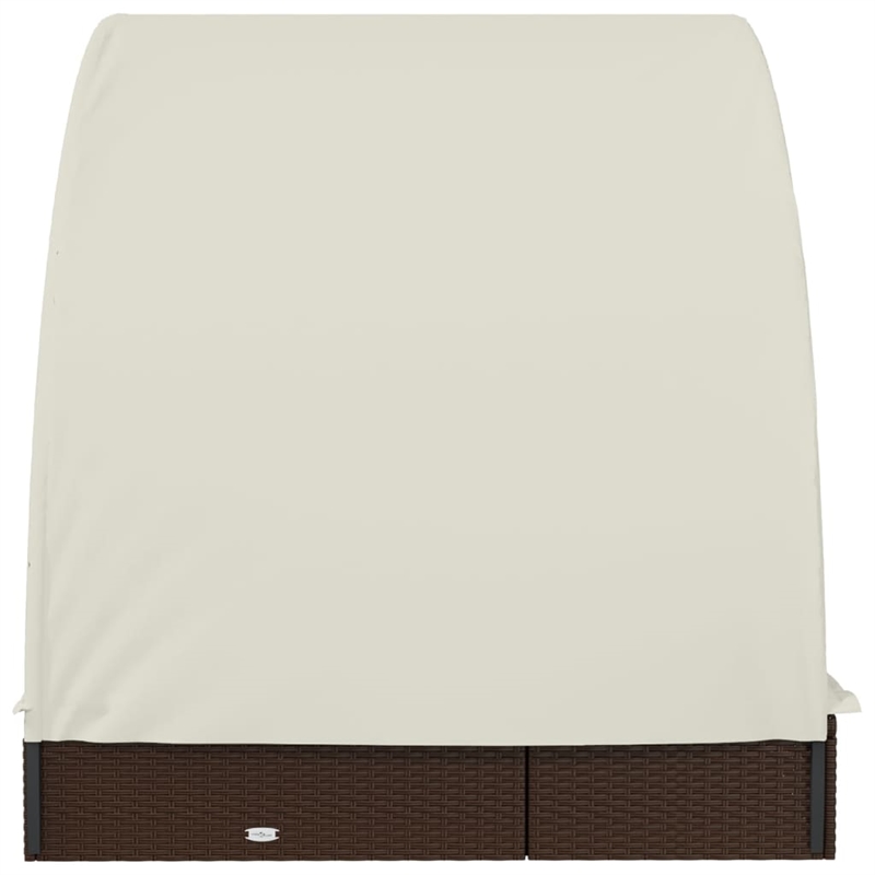 vidaXL Sun Lounger in Brown