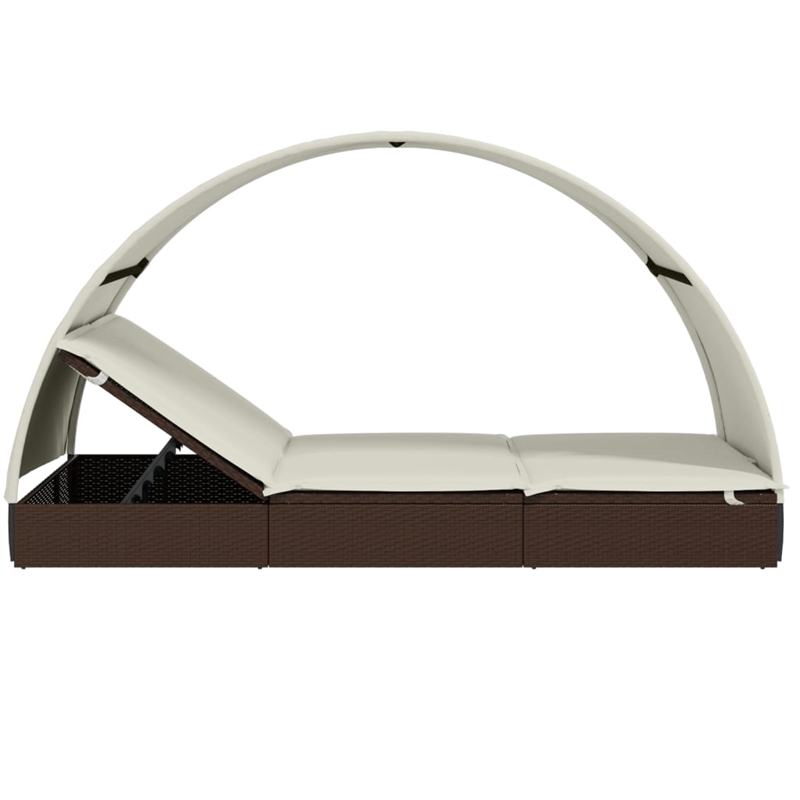 vidaXL Sun Lounger in Brown