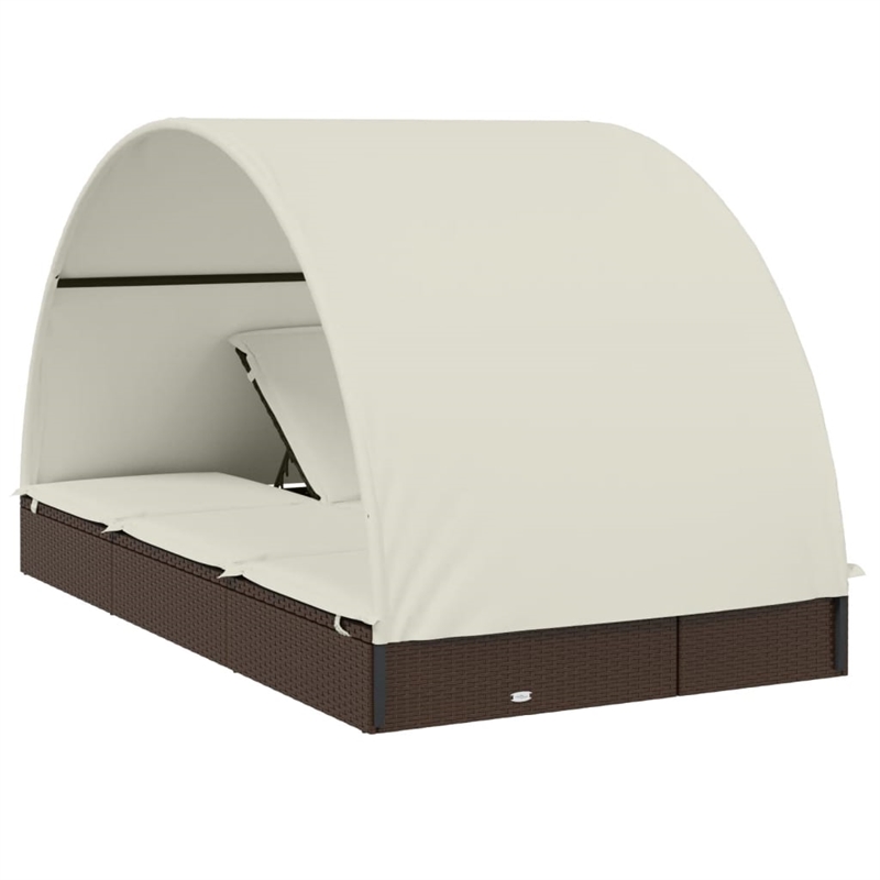 vidaXL Sun Lounger in Brown