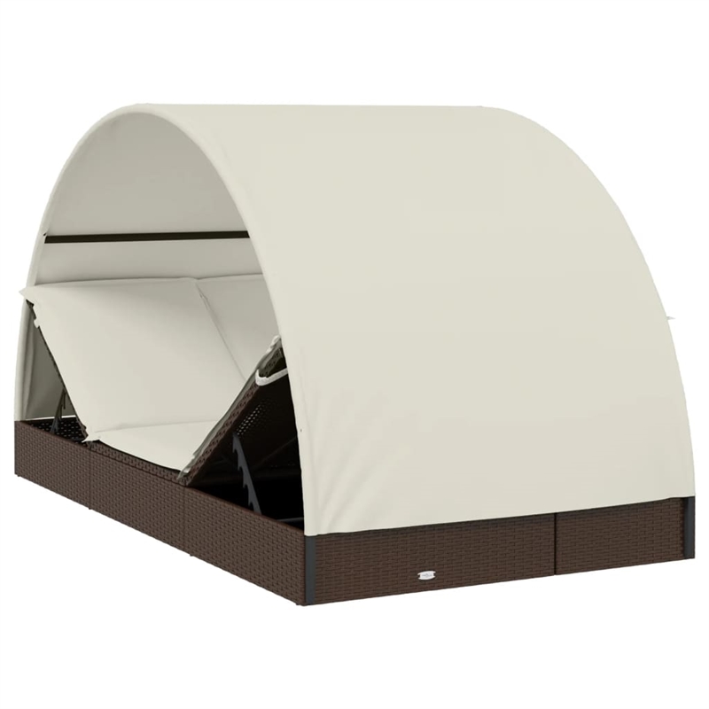 vidaXL Sun Lounger in Brown