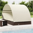 vidaXL Sun Lounger in Brown