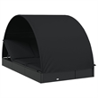 vidaXL PE Rattan Sun Lounger in Black