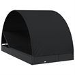 vidaXL PE Rattan Sun Lounger in Black