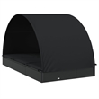 vidaXL PE Rattan Sun Lounger in Black