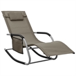 vidaXL Textilene Sun Lounger in Taupe and Gray (Set of 2)