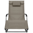 vidaXL Textilene Sun Lounger in Taupe and Gray (Set of 2)
