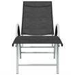 vidaXL Aluminum Sun Lounger in Black