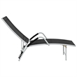 vidaXL Aluminum Sun Lounger in Black